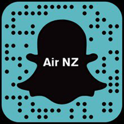 Air New Zealand Snapchat username